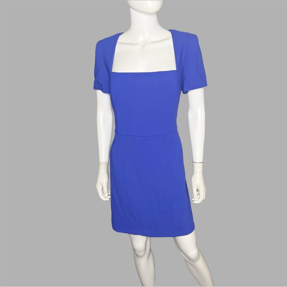French Connection Royal Blue Whisper Short Sleeve Sheath Dress‎ - Picture 2 of 6